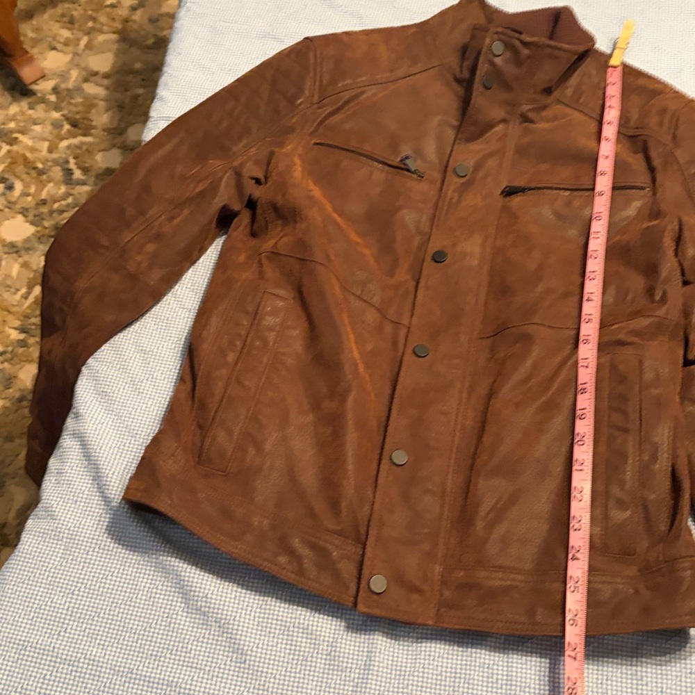 Johnston & Murphy Dark Brown Leather Coat - Picture 10 of 14